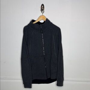 Lululemon Oversized Scuba Funnel Neck.  Fleece Lined.  Dark Grey. XL/XXL.